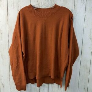 Cyrus Women's Rust‎ Brown Mock Neck Pullover Sweater Cozy Fall Size L